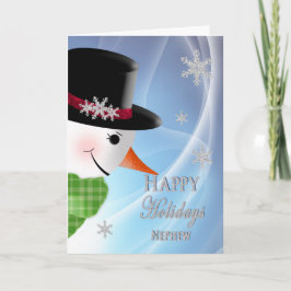 Tarjeta Festiva Cierre de Snowman - Navidades - NEPHEW