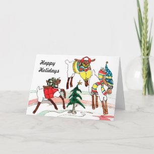 Tarjeta Festiva Ciervo de oveja