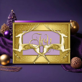 Tarjeta Festiva Ciervo Dorado Gozo