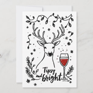Tarjeta Festiva Ciervo mareado y brillante