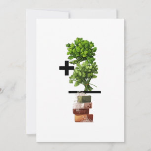 Tarjeta Festiva Cilantro Math - Funny Anti-Cilantro