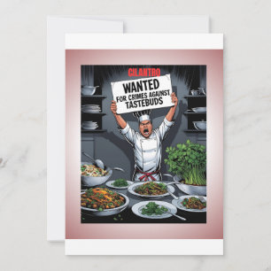 Tarjeta Festiva Cilantro - Se busca por crímenes contra los estafa