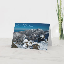 Tarjeta Festiva Cima de la montaña en invierno