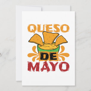 Tarjeta Festiva Cinco de Mayo Queso Divertido Castigo
