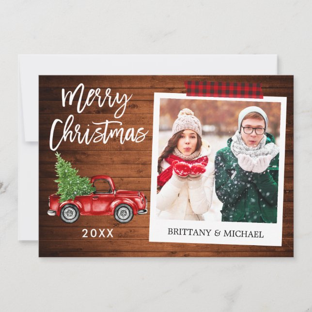 Tarjeta Festiva Cinta Cinta Casilla de Camión de Fotos Instantánea (Anverso)