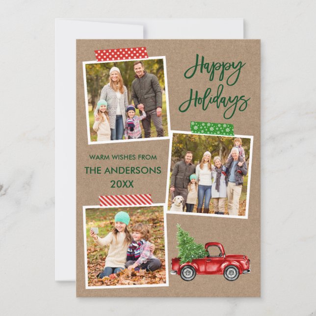 Tarjeta Festiva Cinta Cinta Cinta Cinta Cinta Cañón Camión Rojo Kr (Anverso)