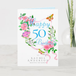 Tarjeta Festiva Cinta de rosa rosa cumpleaños