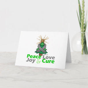 Tarjeta Festiva Cinta gris Navidades Paz Amor, Alegría y Cura