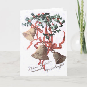 Tarjeta Festiva Cinta Roja Holly Bell