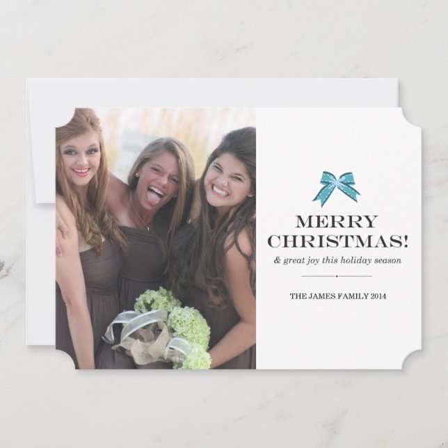 Tarjeta Festiva cintas y navidades (Anverso)