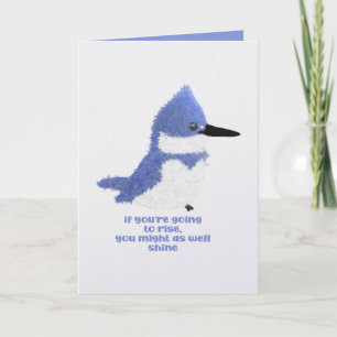 Tarjeta Festiva Cinturón de Martín pescador encantador moderno lev