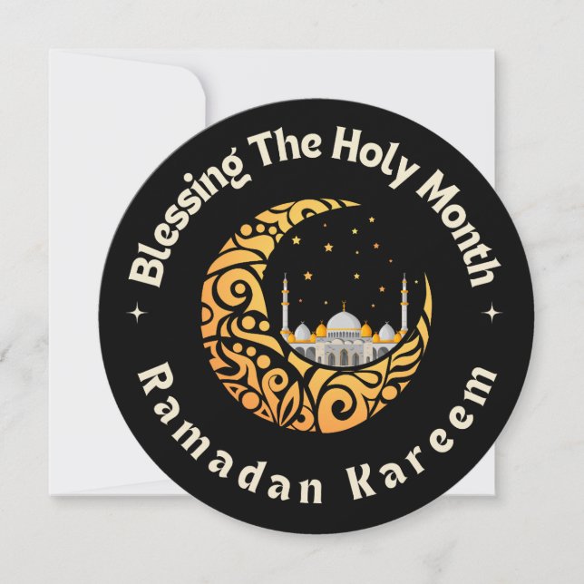 Tarjeta Festiva Circle Ramadan Kareem (Anverso)