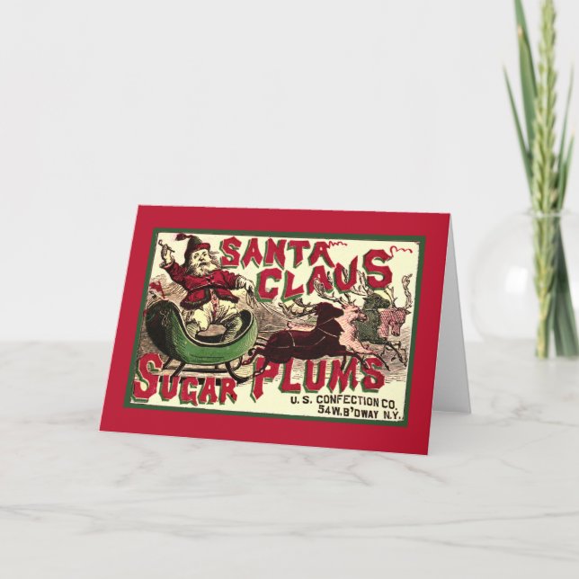 Tarjeta Festiva Ciruelas Azucaradas (Anverso)