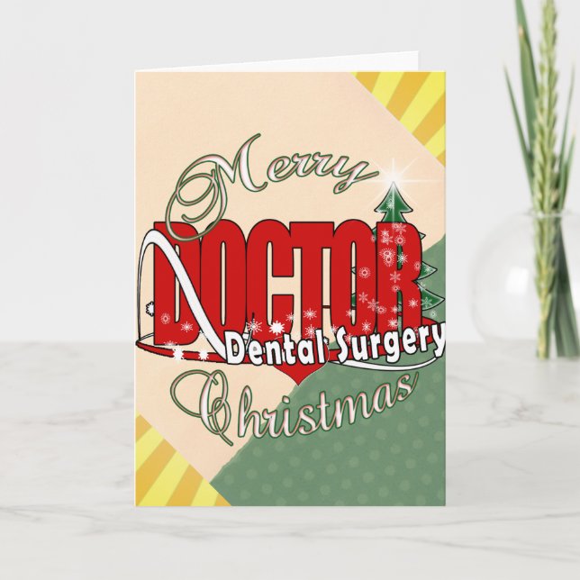 Tarjeta Festiva Cirugía dental de navidades (Anverso)