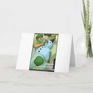 Tarjeta Festiva Cirugía Estética Muñeco de Nieve Regalos Divertido