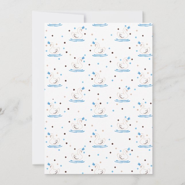 Tarjeta Festiva Cisne de cisne encantado (Anverso)