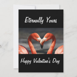 TARJETA FESTIVA CISNES ROSADOS ETERNAMENTE TUYO FELIZ DÍA DE SAN V