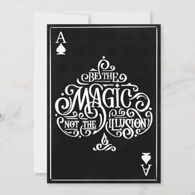 Tarjeta Festiva Cita de As de Spades Motivational Typography (Anverso)