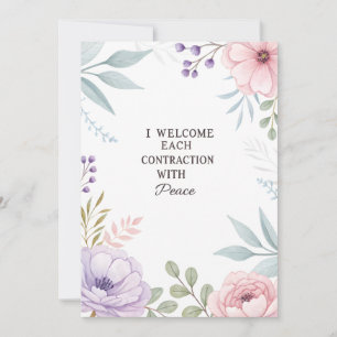 Tarjeta Festiva Cita de Contración de Nacimiento Floral Pacífico