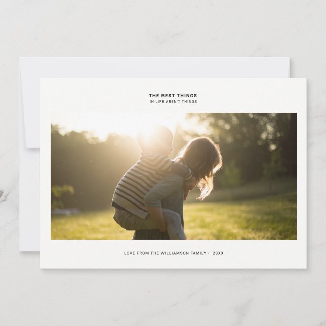 Tarjeta Festiva Cita de gratitud moderna | Foto puntos de vacacion (Anverso)