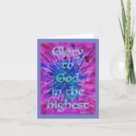 Tarjeta Festiva Cita de la Biblia de Gloria a Dios personalizada