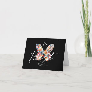 Tarjeta Festiva Cita de mariposa floral inspiradora