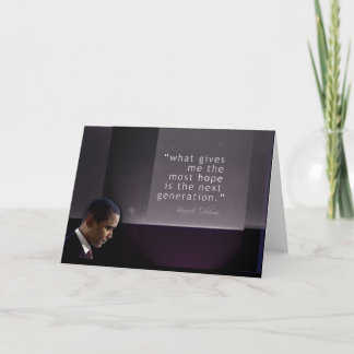Tarjeta Festiva Cita de Obama