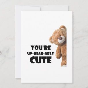 Tarjeta Festiva Cita de Osito Adorable Eres In-creíblemente Lindo