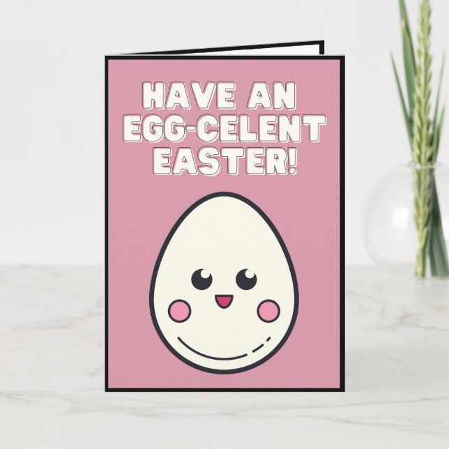 Tarjeta Festiva Cita divertida de huevo de pascua con huevo (Anverso)