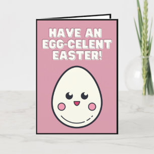 Tarjeta Festiva Cita divertida de huevo de pascua con huevo