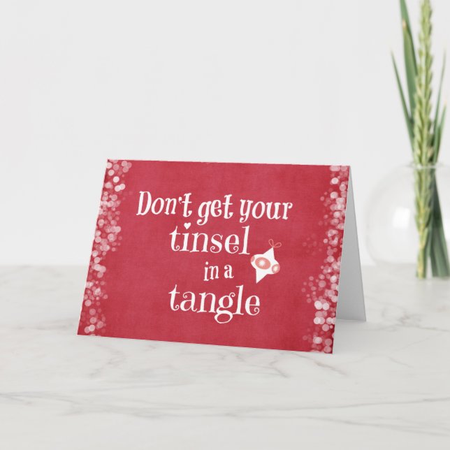 Tarjeta Festiva Cita divertida de Navidades (Anverso)