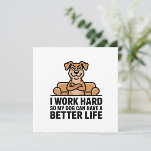 Tarjeta Festiva Cita Divertida de Perro Mimado Ilustración Sofá