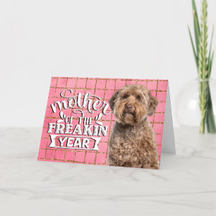 Tarjeta Festiva Cita divertida de perro para el Día de la Madre de