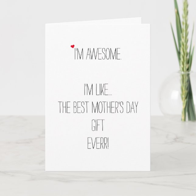 Tarjeta Festiva Cita divertida Personalizado Día de la Madre Navid (Anverso)