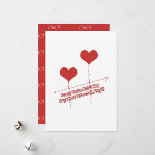 Tarjeta Festiva Cita divertida y el coche de vacaciones de globos