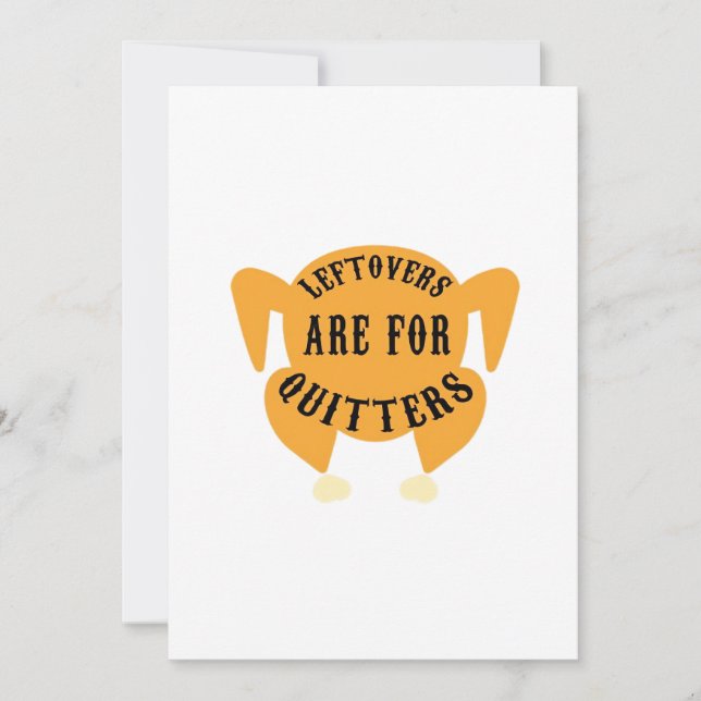 Tarjeta Festiva Cita esencial de Acción de Gracias - Las sobras so (Anverso)