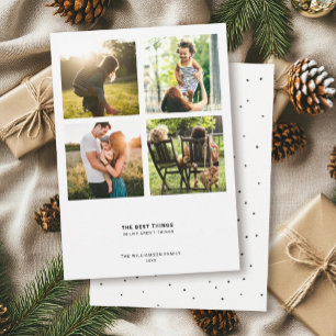 Tarjeta Festiva Cita moderna minimalista   Fotocolage