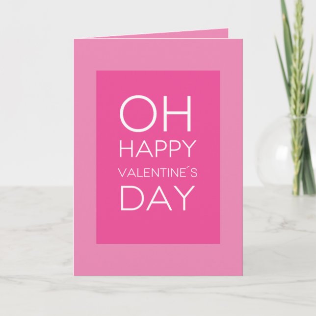 Tarjeta Festiva Cita: OH Feliz Día de San Valentín (Anverso)