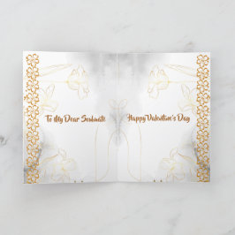 Tarjeta Festiva Cita romántica de amor Soulmate Floral Valentine