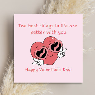 Tarjeta Festiva cita romántica del día de San Valentín, divertido