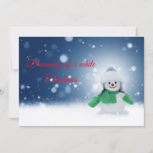 Tarjeta Festiva Cita Soñando Con Navidades Blancos