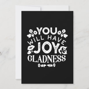 Tarjeta Festiva Citas de fe y felicidad: alegría y gozo