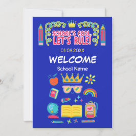 Tarjeta Festiva Citas de motivación de "La escuela es genial, vamo