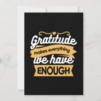 Tarjeta Festiva Citas de tipografía de gratitud inspiradora