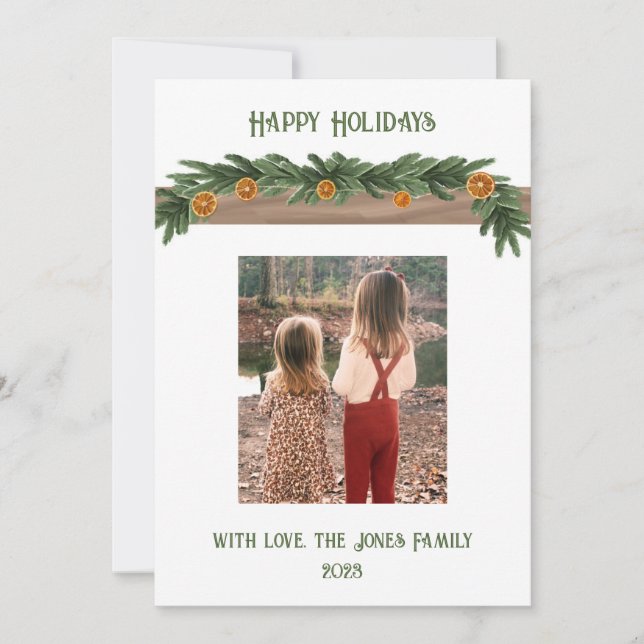 Tarjeta Festiva Citrus Garland (Anverso)