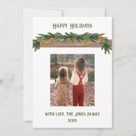 Tarjeta Festiva Citrus Garland