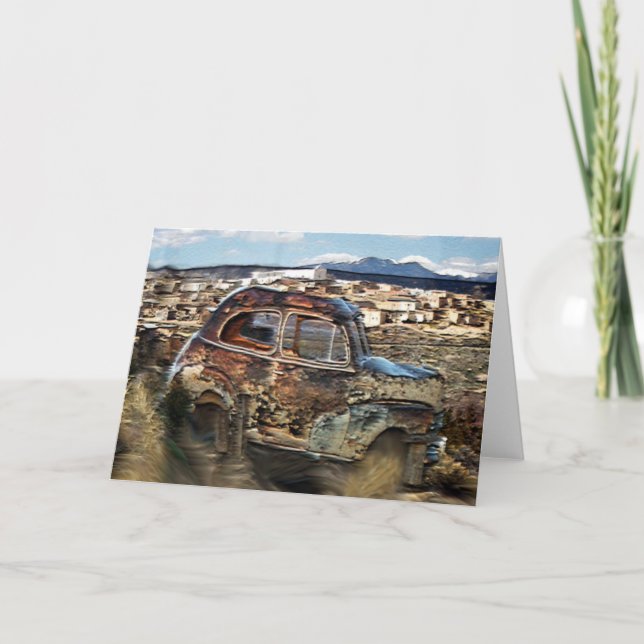 Tarjeta Festiva Ciudad de Adobe (Anverso)