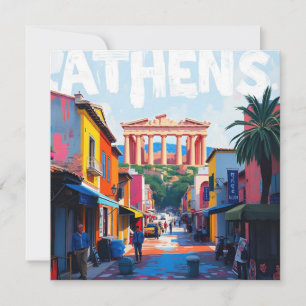 Tarjeta Festiva Ciudad de Atenas