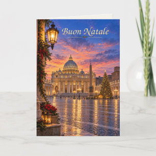 Tarjeta Festiva Ciudad del Vaticano Buon Natale