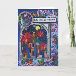Tarjeta Festiva Ciudad pequeña de Belén
